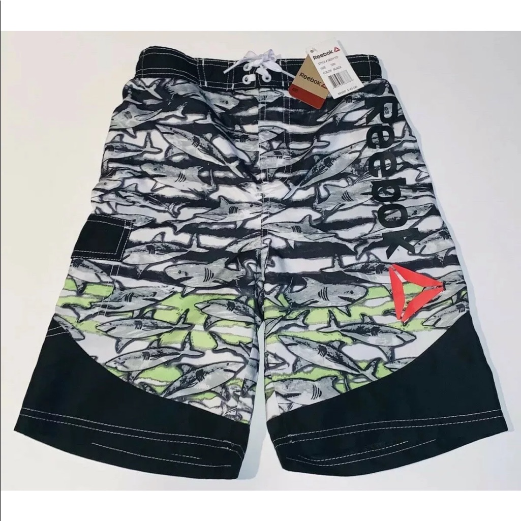 Reebok Shark Mania Swimwear Shorts Swim TrunkS8
